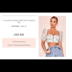 House of CB corset crop top - worn once!